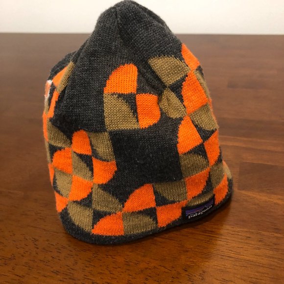 Patagonia Pre-Owned Geometric Pattern Youth Beanie Size S. - Picture 3 of 15